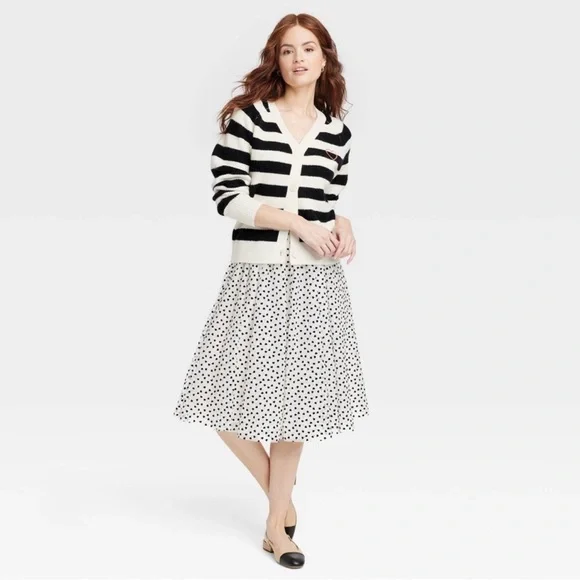 A New Day Striped Black and White Women's Sweater size small - Picture 3 of 8